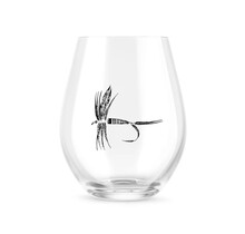 FEATHER DRY FLY WINE GLASS