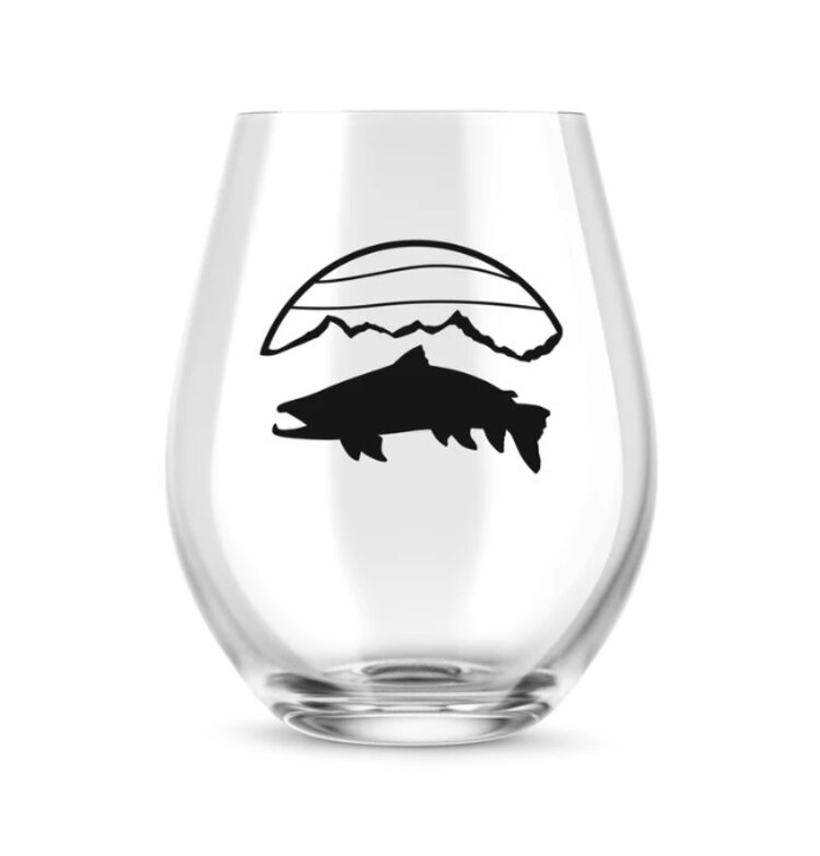 Rep Your Water BACKCOUNTRY TROUT WINE GLASS