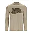 Simms Fishing Products M'S TECH HOODY STONE/BROWN TROUT