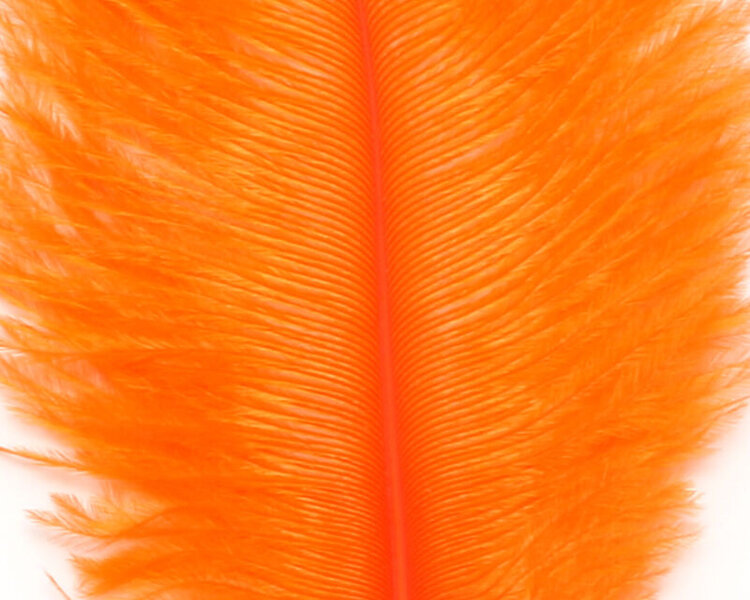 Hareline Dubbin OSTRICH MARABOU HOT ORANGE