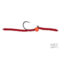 Montana Fly Company JIG SAN JUAN RED WITH HOT ORANGE BEAD #10