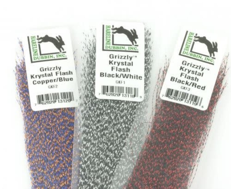 Hareline Dubbin HARELINE GRIZZLY KRYSTAL FLASH