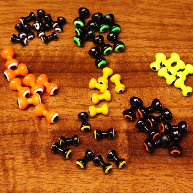 Hareline Dubbin HARELINE DOUBLE PUPIL BRASS EYES