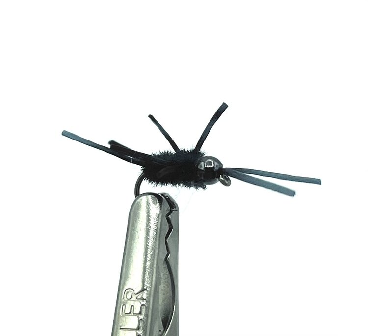 Dream Cast Fly Fishing BEAD HEAD RUNT STONE BLACK #14