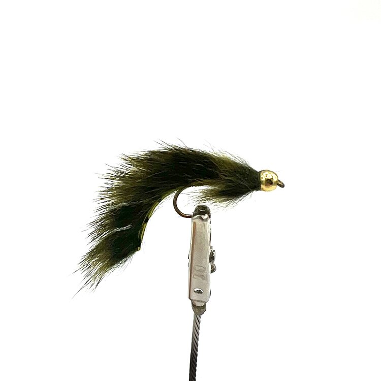 Dream Cast Fly Fishing PINE SQUIRREL LEECH BARRED BEAD TUNG BEAD #10