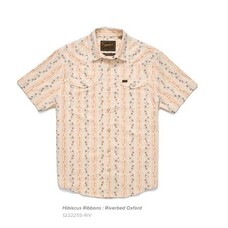 HOWLER BROS H BAR B SNAPSHIRT HIBISCUS RIBBONS RIVERBEND OXFORD