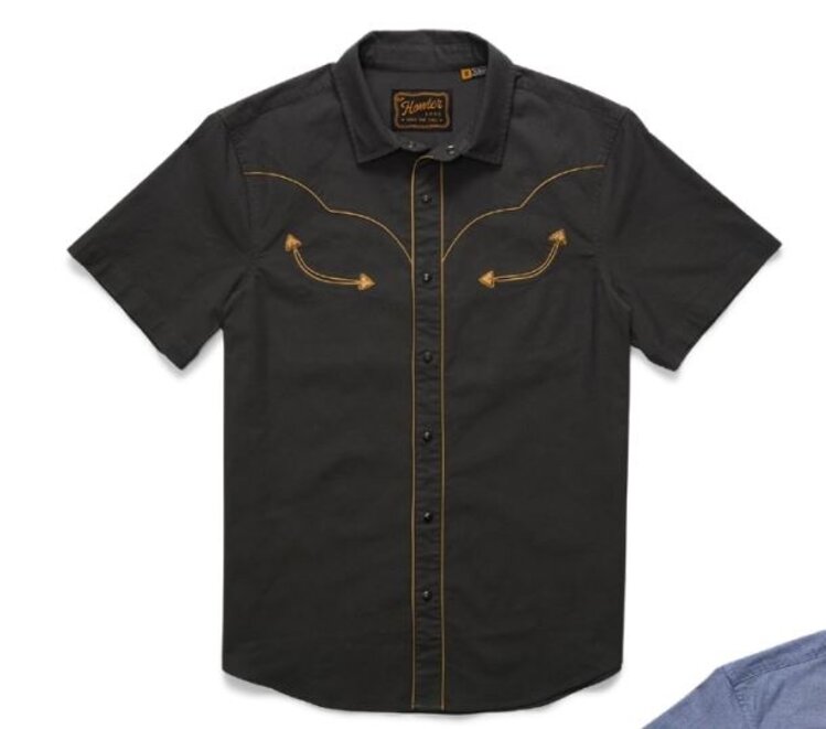 HOWLER BROS BRONCBUSTER SNAPSHIRT ANTIQUE BLACK