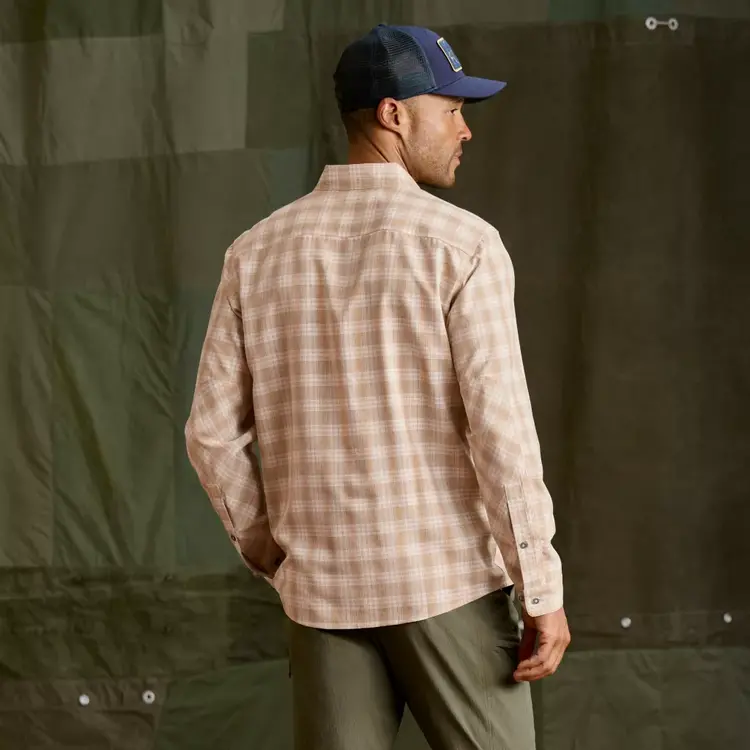 ORVIS TECH CHAMBRAY PLAID WORKSHIRT
