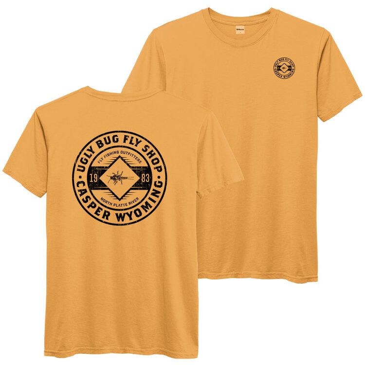 L2 BRANDS UGLY BUG FLY SHOP T SHIRT VARSITY GOLD