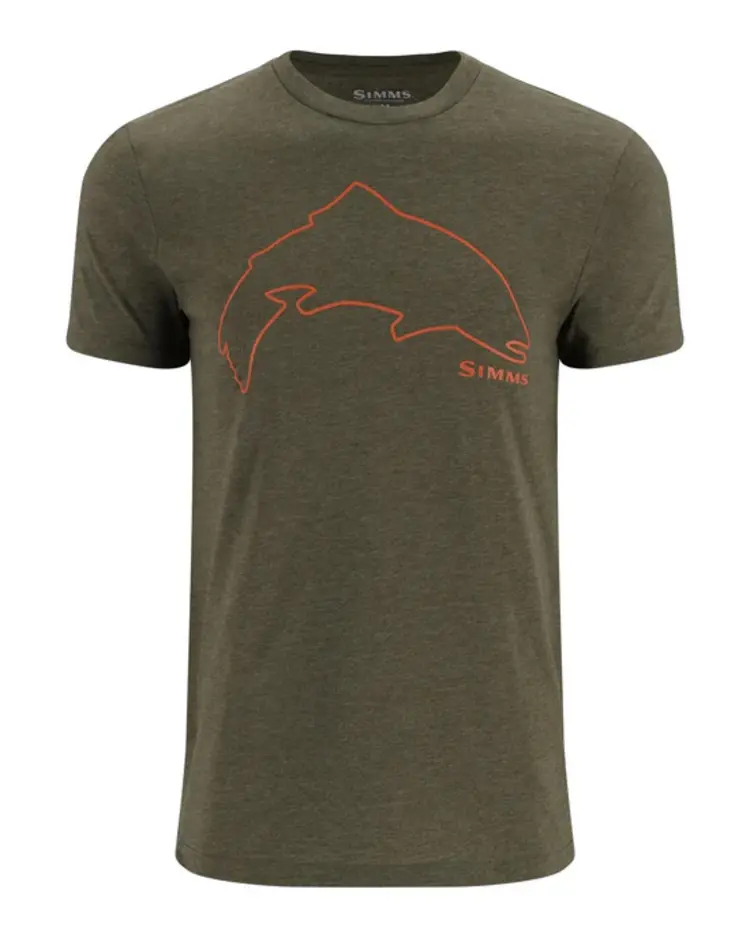 SIMMS M'S TROUT OUTLINE T-SHIRT