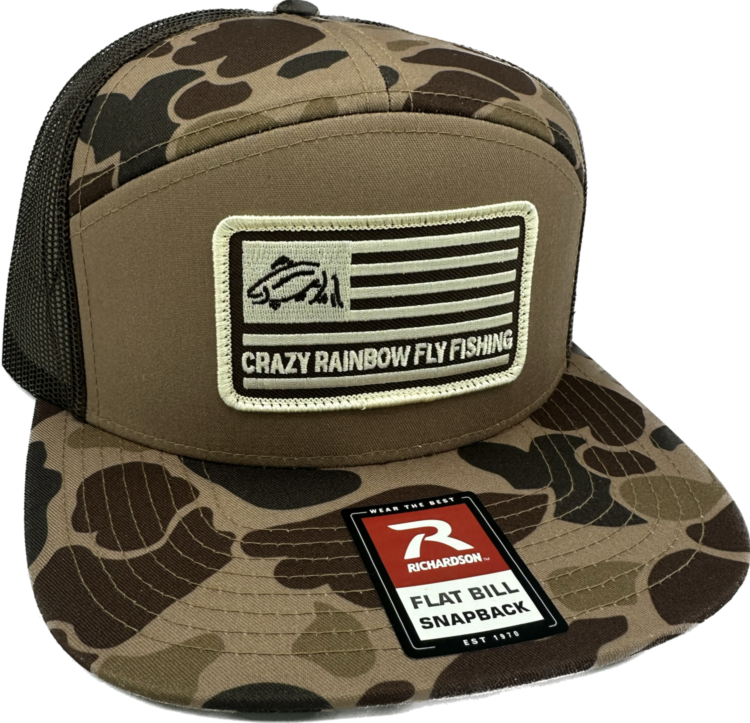 RICHARDSON CRAZY RAINBOW FLY FISHING AMERICAN FLAG HAT - Ugly Bug Fly Shop RICHARDSON CRAZY RAINBOW FLY FISHING AMERICAN FLAG HAT - Ugly Bug Fly Shop