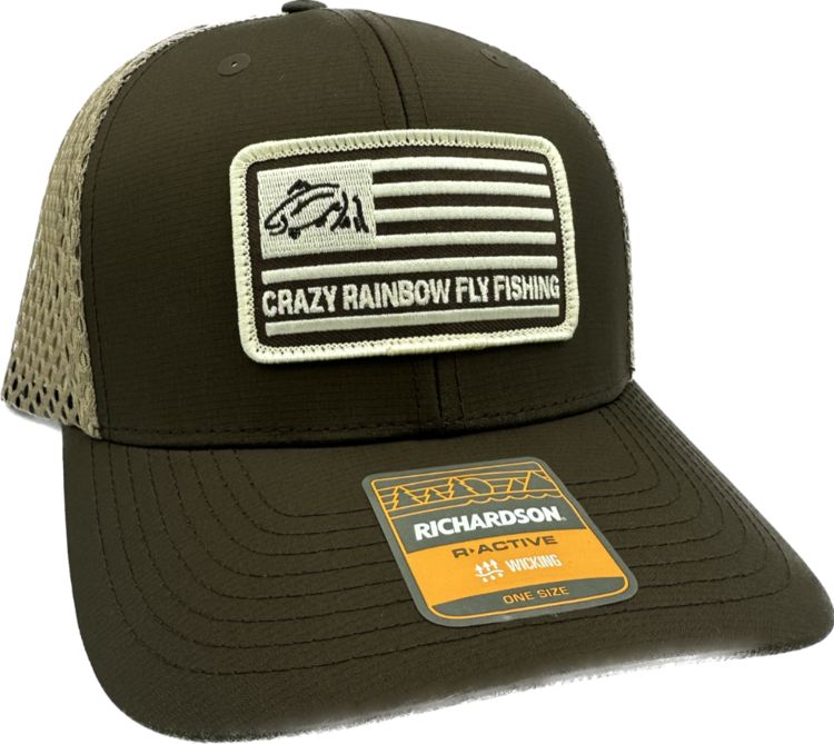 RICHARDSON RICHARDSON CRAZY RAINBOW FLY FISHING AMERICAN FLAG HAT