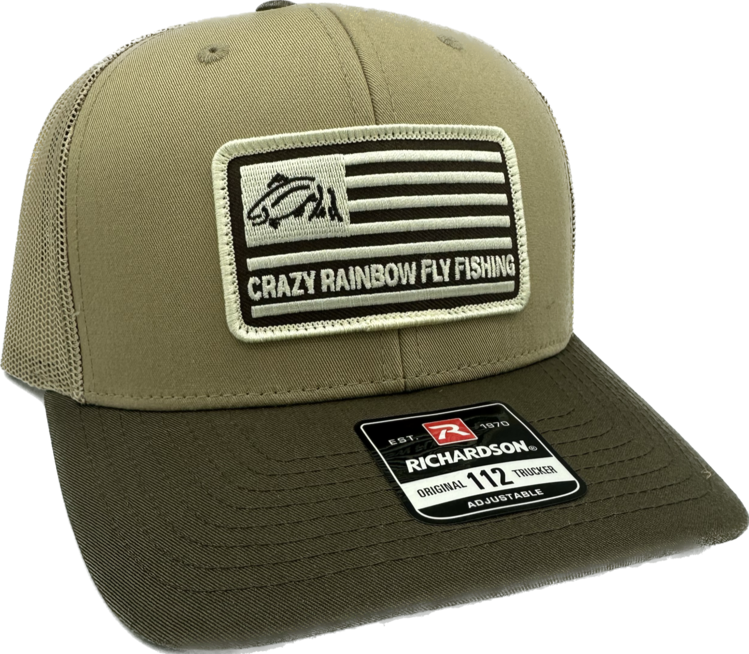 RICHARDSON RICHARDSON CRAZY RAINBOW FLY FISHING AMERICAN FLAG HAT