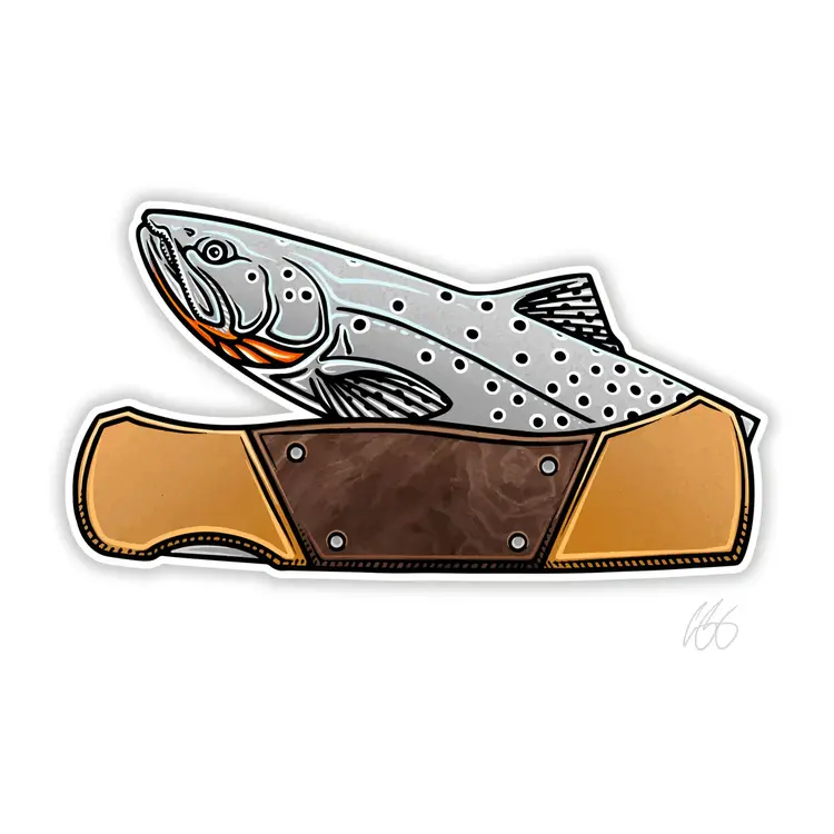 CASEY UNDERWOOD CUT-THROAT KNIFE STICKER