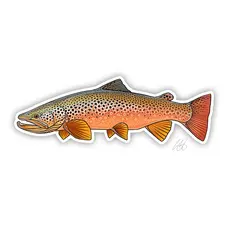 CASEY UNDERWOOD Autumn Brown Trout Decal by Casey Underwood