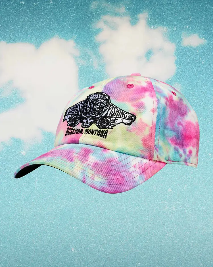 SIMMS GRATEFUL DEAD SINGLE HAUL CAP - FOUNTAIN SCRIPT TIE DYE