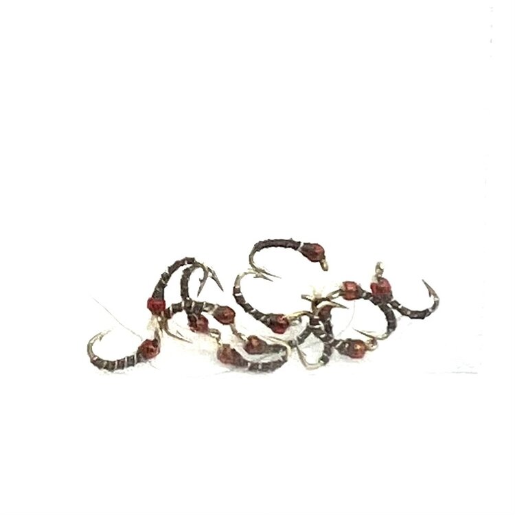 Ugly Bug Fly Shop BARBED WIRE MIDGE BROWN GRAB BAG #18- 12 PER BAG