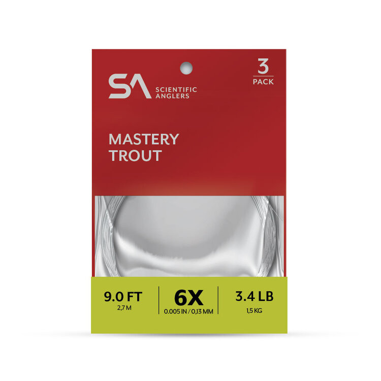 Scientific Anglers MASTERY TROUT LEADER 9' 3 PACK