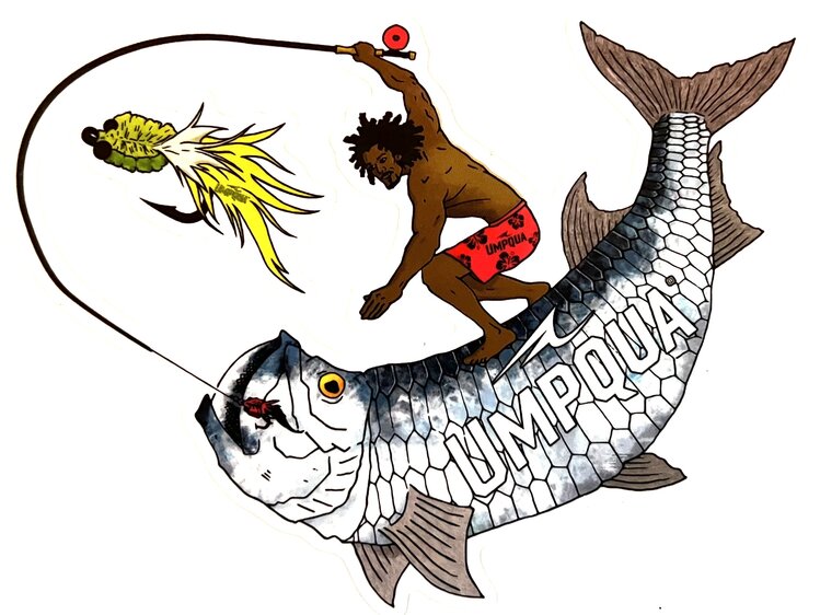 Umpqua Feather Merchants TARPON STICKER SURFER