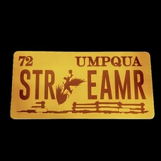 Umpqua Feather Merchants LICENSE PLATE WYOMING STREAMER STICKER
