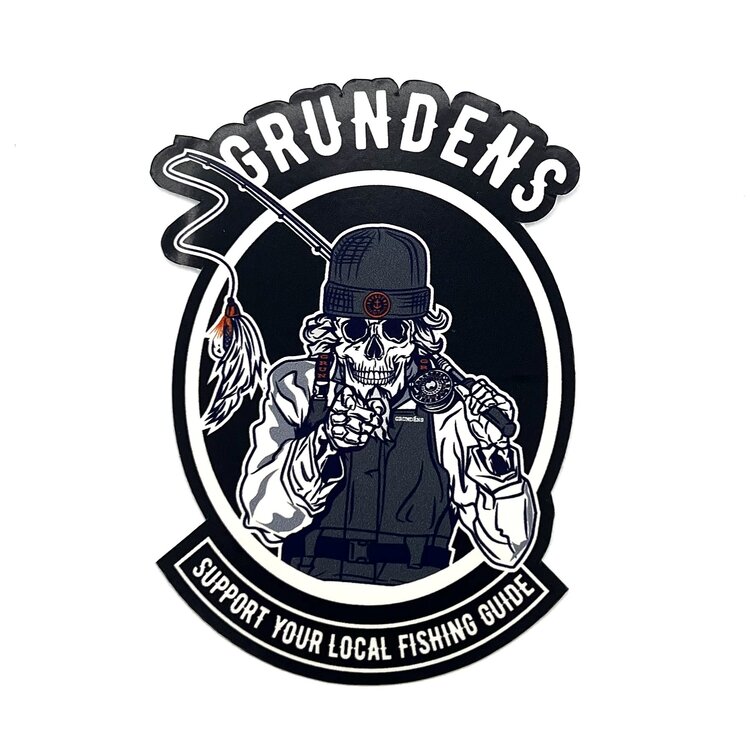 grundens SUPPORT YOUR LOCAL FISHING GUIDE STICKER