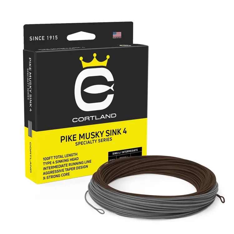 cortland line company PIKE MUSKY FLY LINE SINK 4
