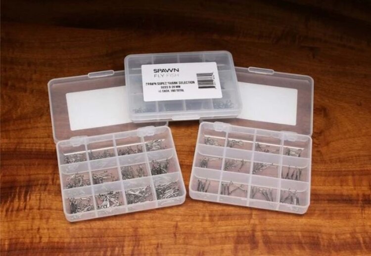 Hareline Dubbin SPAWN ARTICULATED SUPER SHANK SELECTION BOX