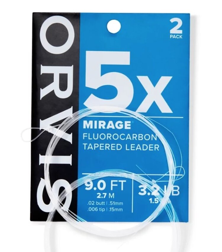 ORVIS ORVIS MIRAGE FLUOROCARBON TAPER LEADER 2 PACK