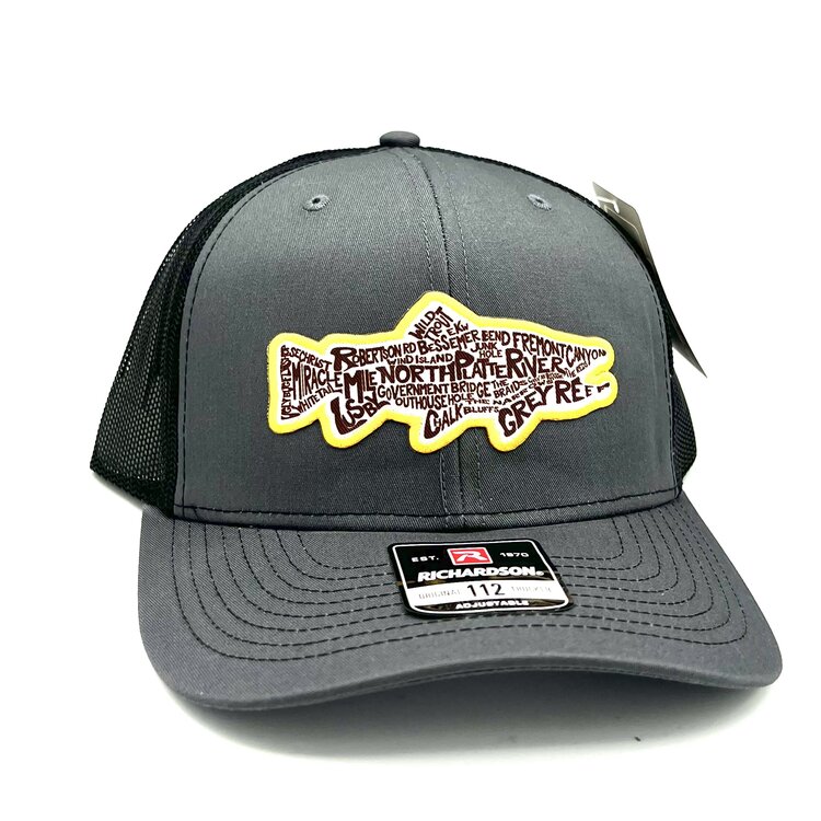 Ugly Bug Fly Shop RICHARDSON OUR RIVER TROUT PATCH HAT YELLOW LOGO