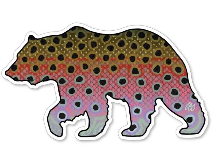 CASEY UNDERWOOD BEAR RAINBOW STICKER
