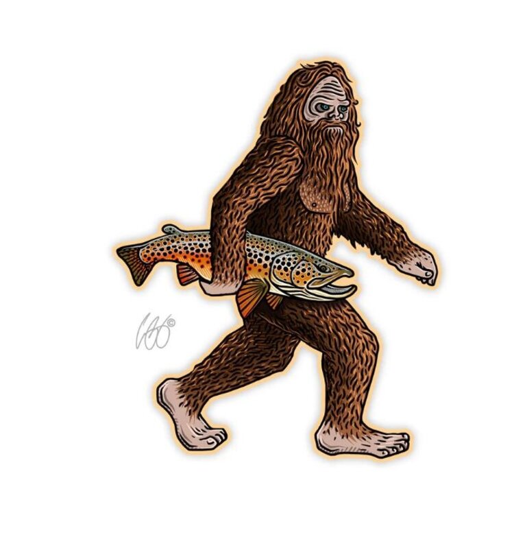 CASEY UNDERWOOD BROWN SQUATCH DECAL UNDERWOOD