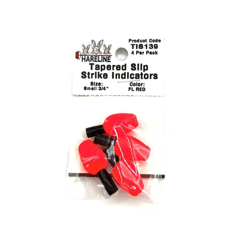 Hareline Tapered Slip Indicators Small 3/4 Fl. Red