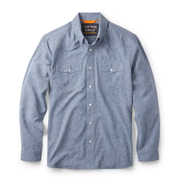 ORVIS TECH CHAMBRAY WESTERN SHIRT