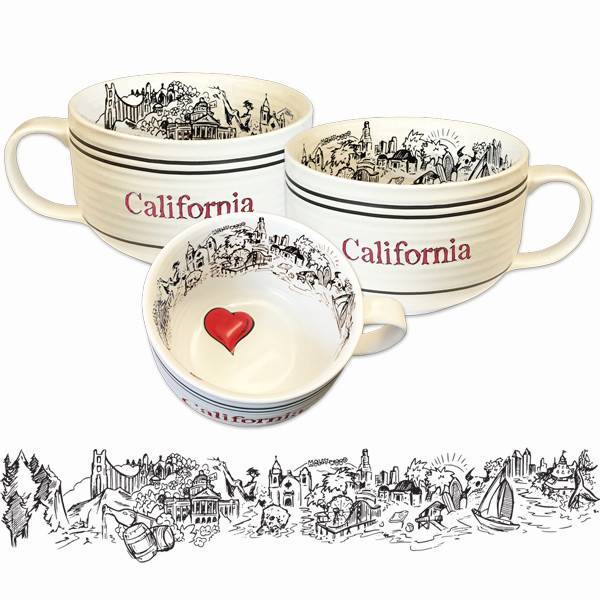 Heart in CA Soup Mug