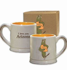 AZ Saguaro Hug Ceramic Mug, Gift Boxed