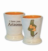 AZ Saguaro Hug Ceramic Shot Glass / Toothpick Holder