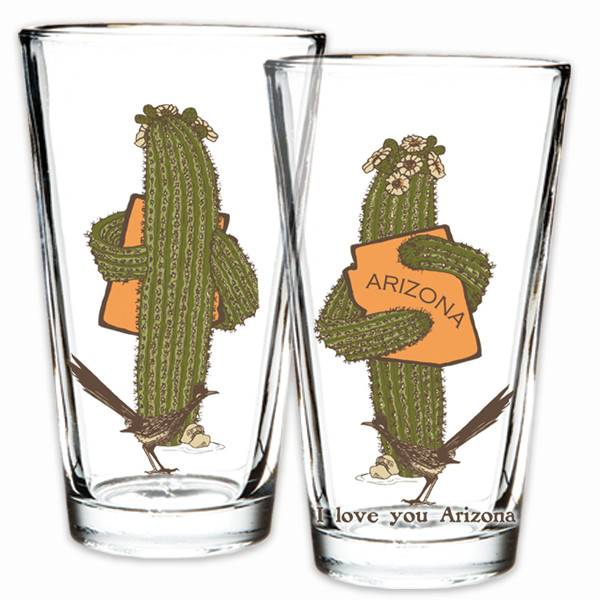 AZ Saguaro Hug Pint Glass