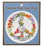 Floral Peace Sign Embroidered Patch