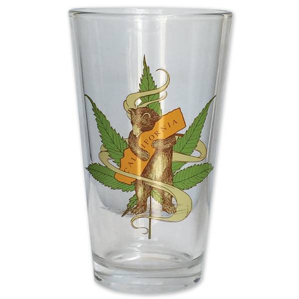 Cannabis CA Bear Hug Pint Glass