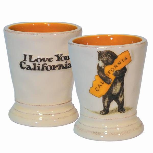 CA Bear Hug Ceramic Shot Glass