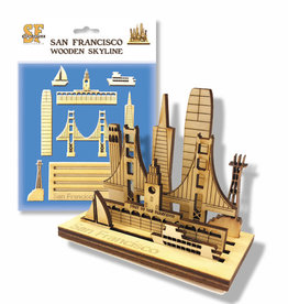 Wooden Laser Cut SF Skyline Model / Puzzle, 9 pc set