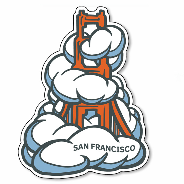 SF Fog Vinyl Sticker