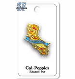 CA State w/ Poppies Enamel Pin