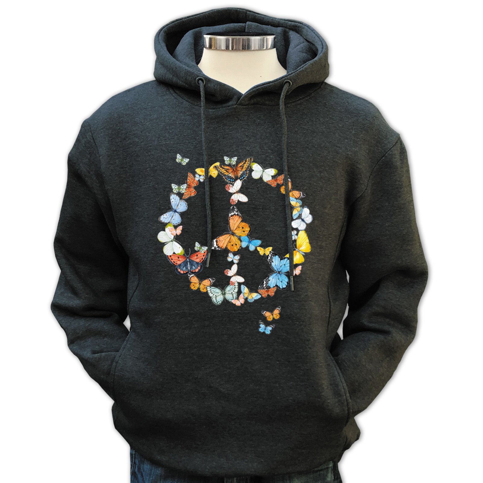 SF Mercantile Butterfly Peace Pull Over Unisex  Hoodie
