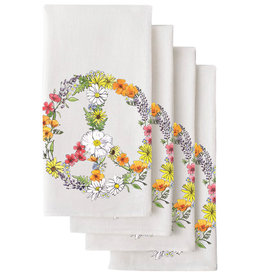 SF Mercantile Floral Peace Sign Flour Sack Tea Towel