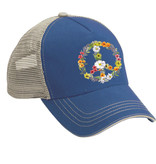 SF Mercantile Floral Peace Sign Trucker Hat