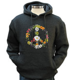 SF Mercantile Floral Peace Sign Unisex (Men's) Pull Over Hoodie