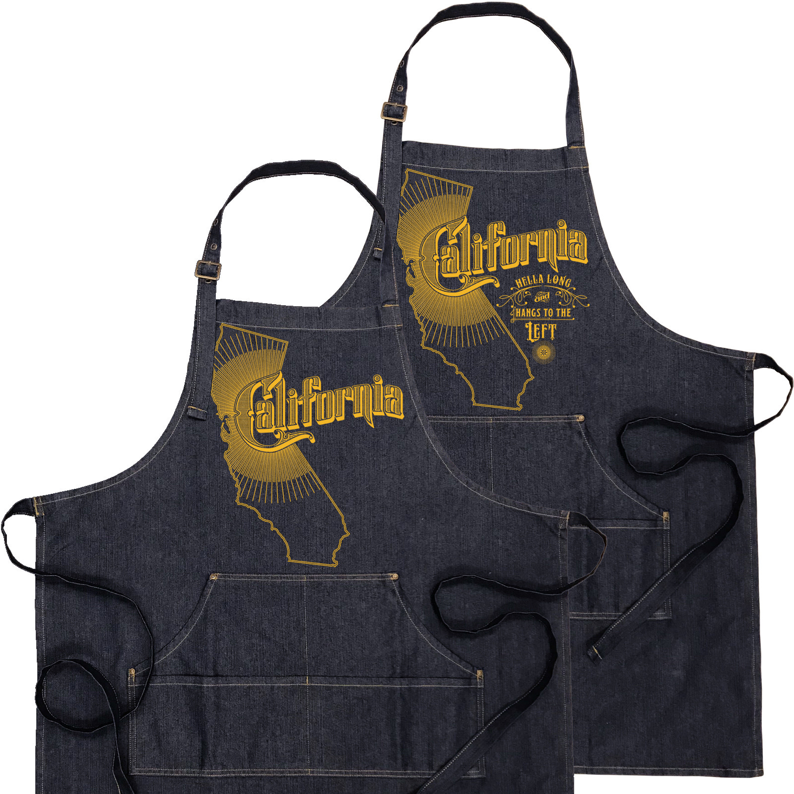 Vintage California Graphic Denim Apron