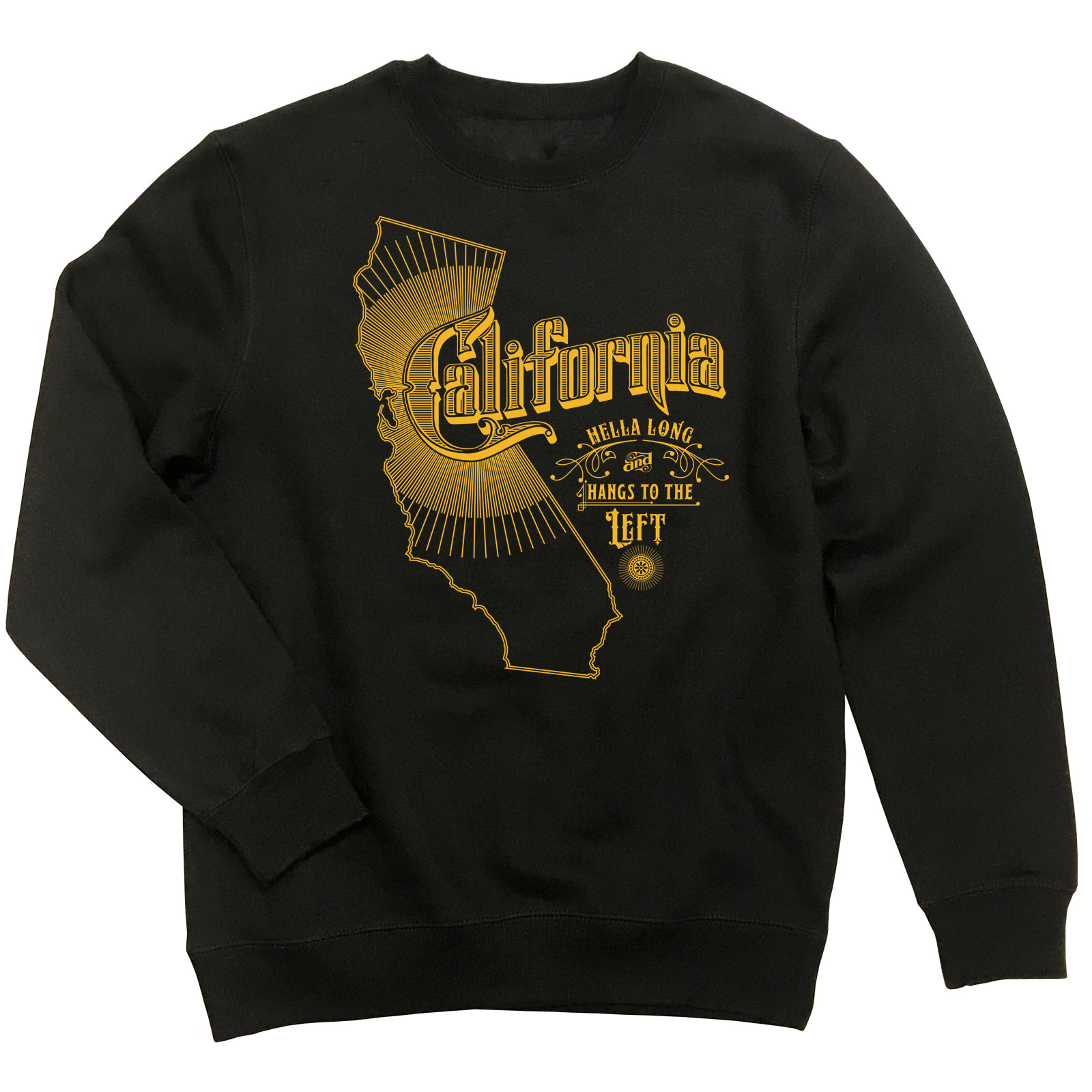 Vintage Graphic California Black Crew Pullover