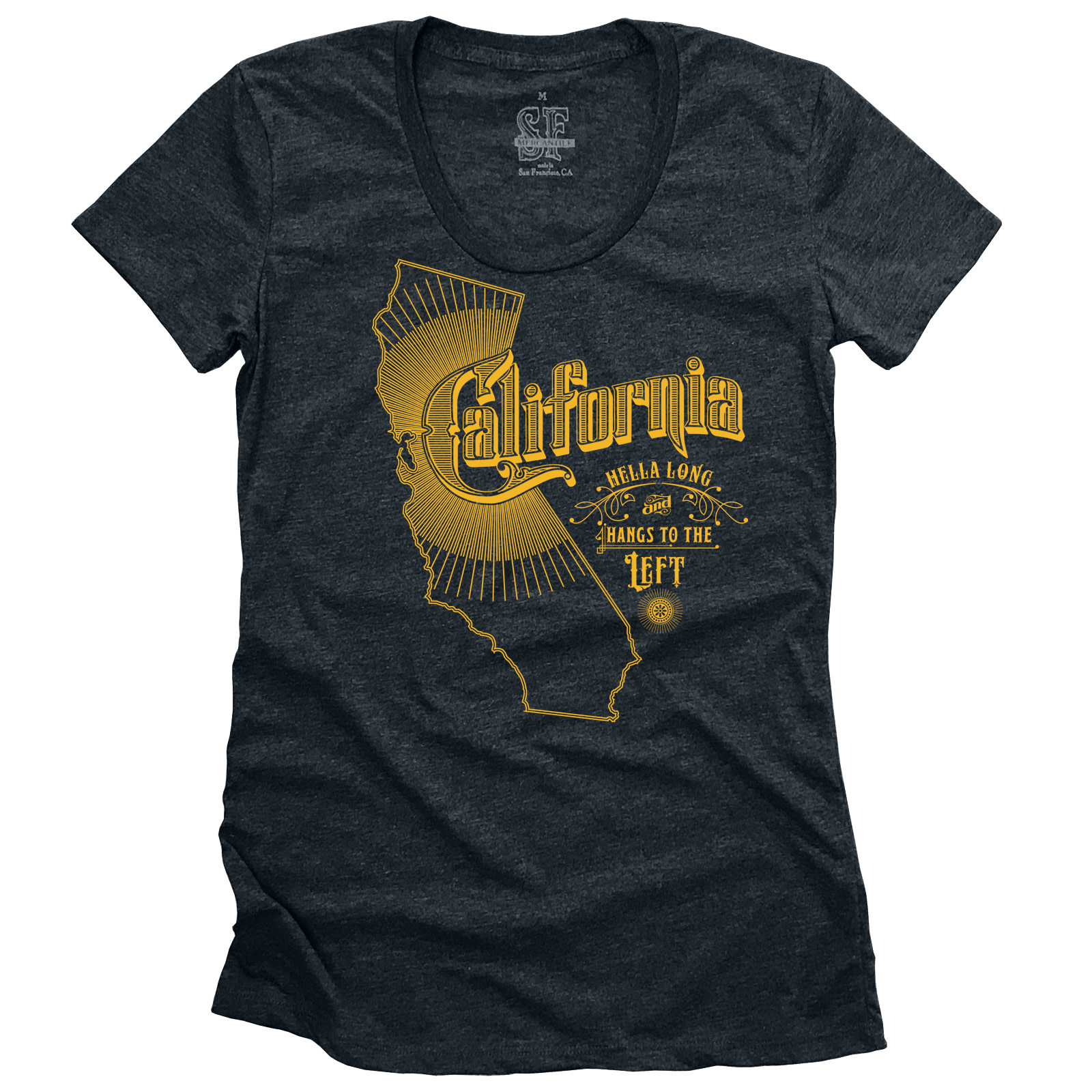 Vintage Graphic California Women's Scoop Neck Tee